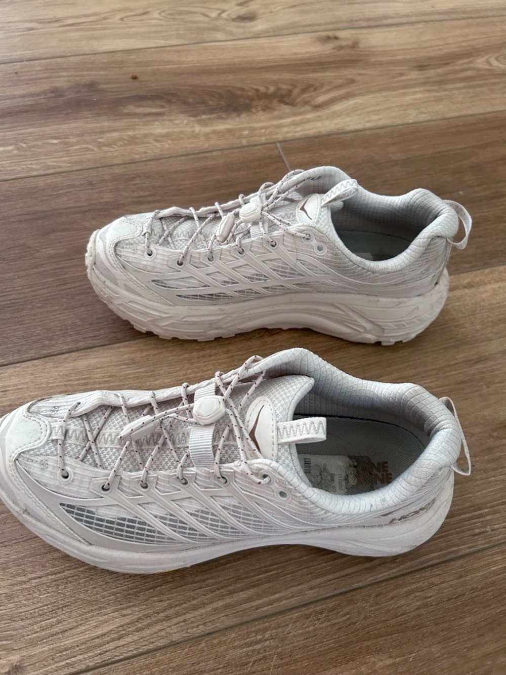 Hoka Women's Athletic Sneakers in Light Pink/Off-White
